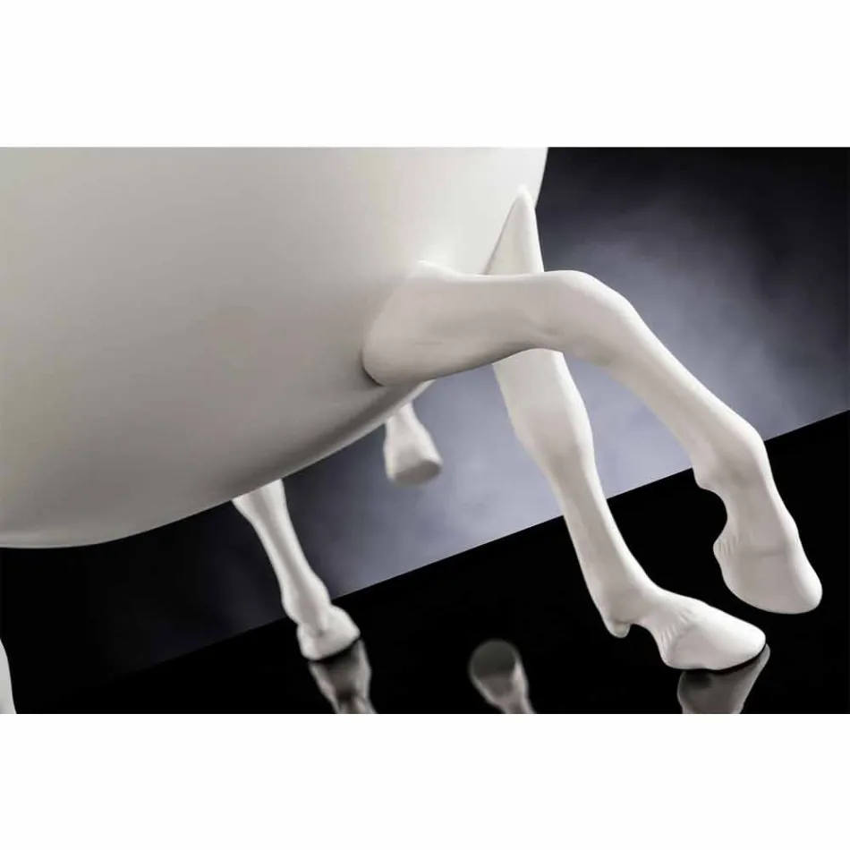 Indendørs dekorativ vase i hvid keramik eller 24 k guld fremstillet i Italien - Jacky Viadurini