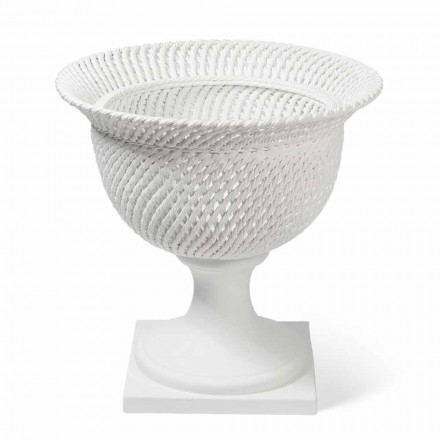 Indendørs dekorativ keramisk vase håndlavet i Italien - Napoleon Viadurini