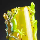 Farvet glas dekorativ vase håndlavet i Italien - Geco Viadurini