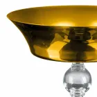 Dekorativ vase i guld og gennemsigtigt blæst glas fremstillet i Italien - Delfino Viadurini