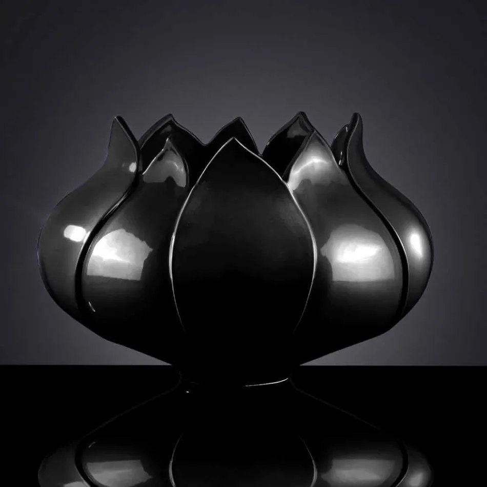 Moderne ornamental vase i farvet keramik håndlavet i Italien - Onyx Viadurini