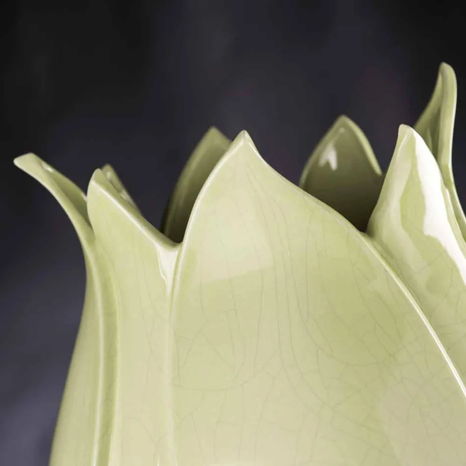 Moderne ornamental vase i farvet keramik håndlavet i Italien - Onyx Viadurini