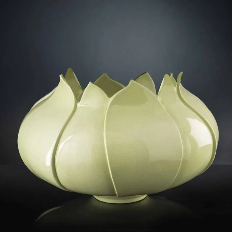 Moderne ornamental vase i farvet keramik håndlavet i Italien - Onyx Viadurini