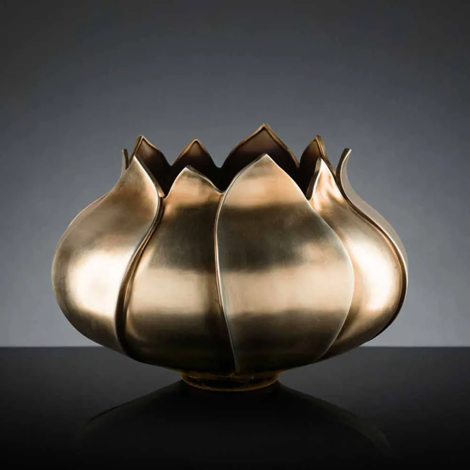 Moderne ornamental vase i farvet keramik håndlavet i Italien - Onyx Viadurini