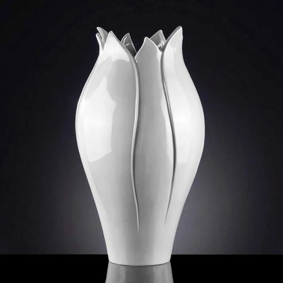 Moderne ornamental vase i farvet keramik håndlavet i Italien - Onyx Viadurini