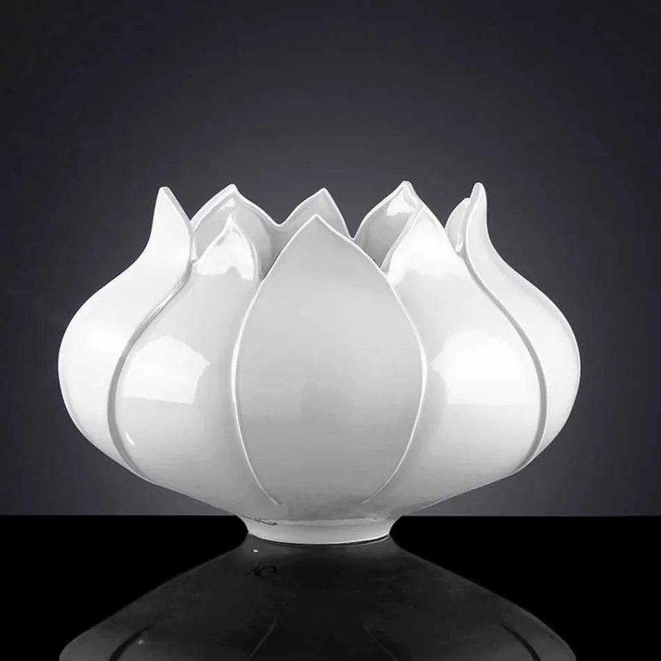Moderne ornamental vase i farvet keramik håndlavet i Italien - Onyx Viadurini