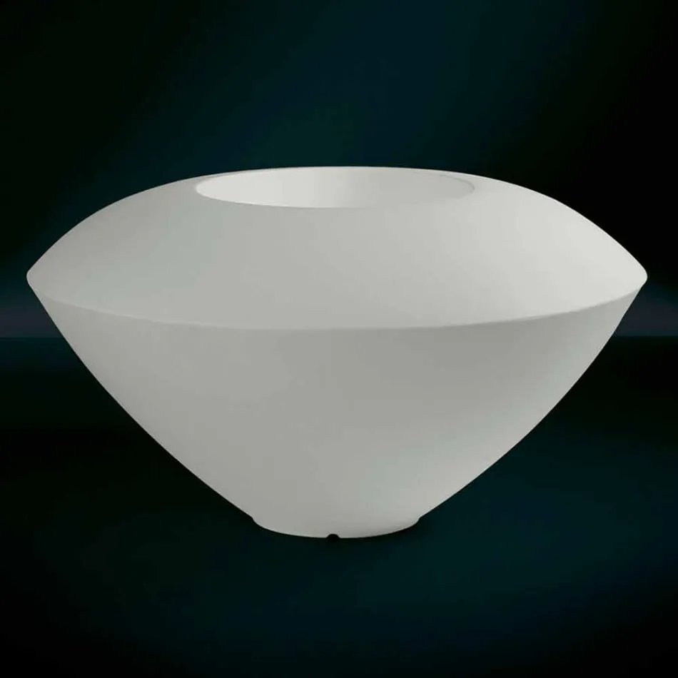 Moderne ornamental vase i farvet polyethylen fremstillet i Italien - træ Viadurini