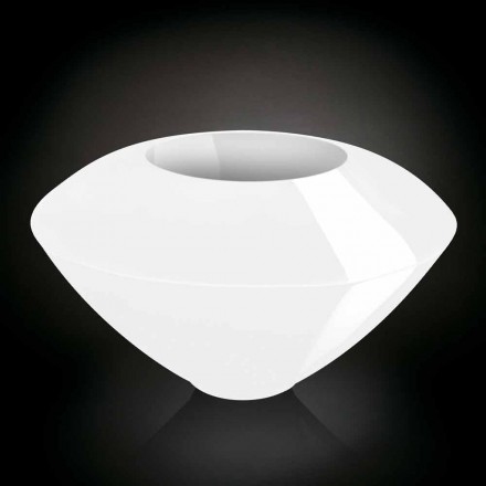 Moderne ornamental vase i farvet polyethylen fremstillet i Italien - træ Viadurini