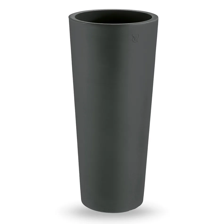 Rund udendørs vase i farvet polyethylen lavet i Italien - Nippon Viadurini