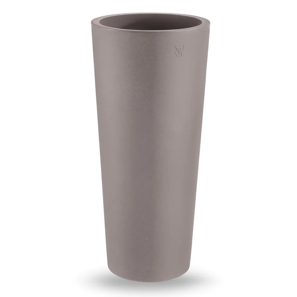 Rund udendørs vase i farvet polyethylen lavet i Italien - Nippon Viadurini