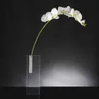 Moderne gennemsigtig plexiglasblomstervase lavet i Italien - unik Viadurini