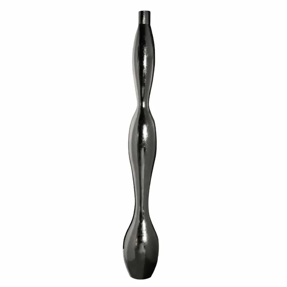 Indendørs vase i harpiksguld eller sølvblade Finish lavet i Italien - Quarto Viadurini