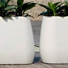 Hvid design indendørs eller udendørs vase i tre størrelser, 2 stykker - Pandora fra Myyour Viadurini