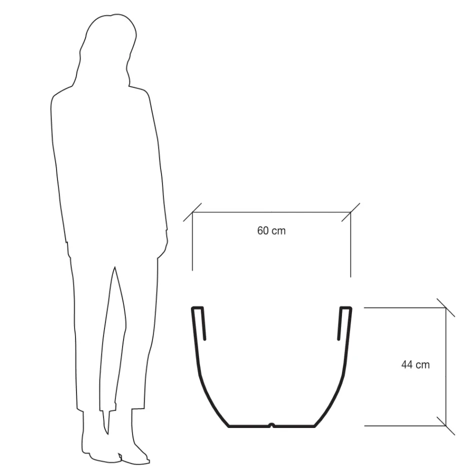 Fluorescerende vase til indendørs eller udendørs 3 dimensioner lavet i Italien - Fluos Viadurini