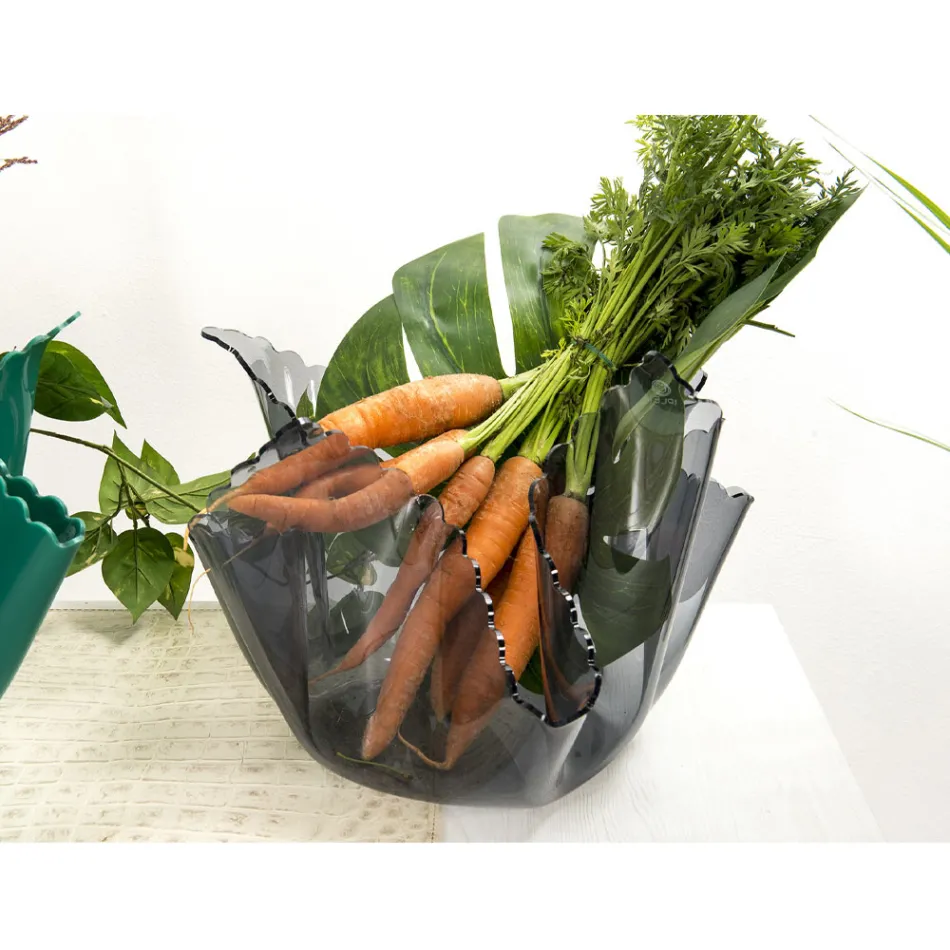 Genanvendelig Draperet Farvet Plexiglas Vase 2 Stykker 2 Størrelser - Gabria Viadurini