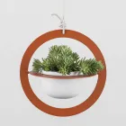 Hængende blomstervase i stål og keramik Fremstillet i Italien - Leotta Viadurini