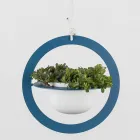 Hængende blomstervase i stål og keramik Fremstillet i Italien - Leotta Viadurini