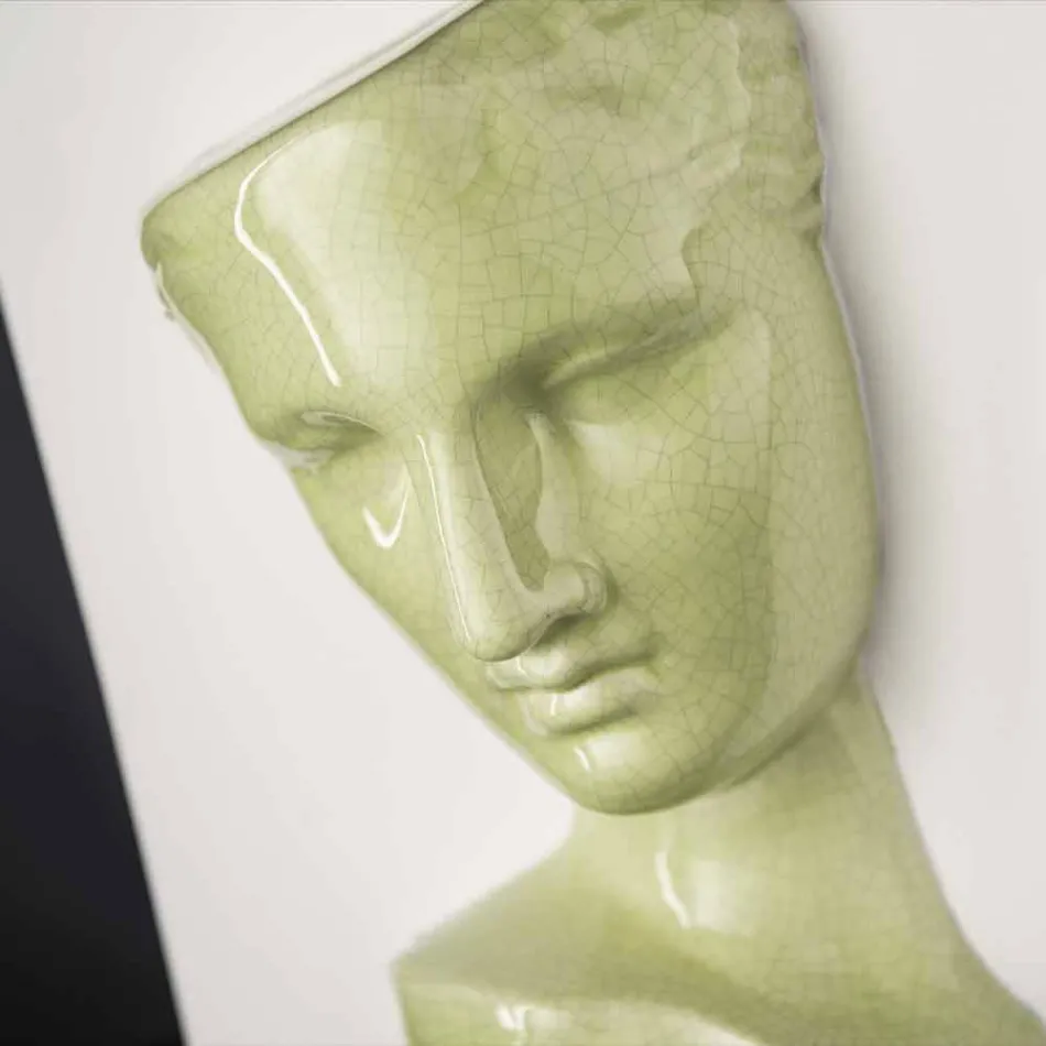 Moderne rektangulær vase i farvet keramik håndlavet i Italien - Lucas Viadurini