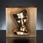 Moderne rektangulær vase i farvet keramik håndlavet i Italien - Lucas Viadurini