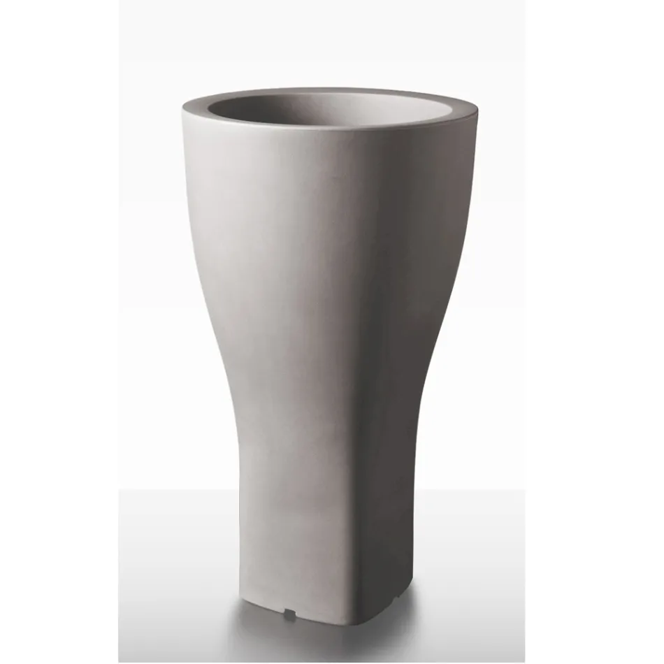 Rund farvet havekrukke i polyethylen Fremstillet i Italien - Tremont Viadurini