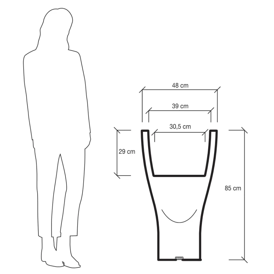 Rund farvet havekrukke i polyethylen Fremstillet i Italien - Tremont Viadurini