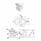 Hvid keramisk hængende vase i klassisk stil, lavet i Italien - Nausica Viadurini