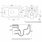 Moderne design hvid keramisk suspenderet vase Gaiola, lavet i Italien Viadurini