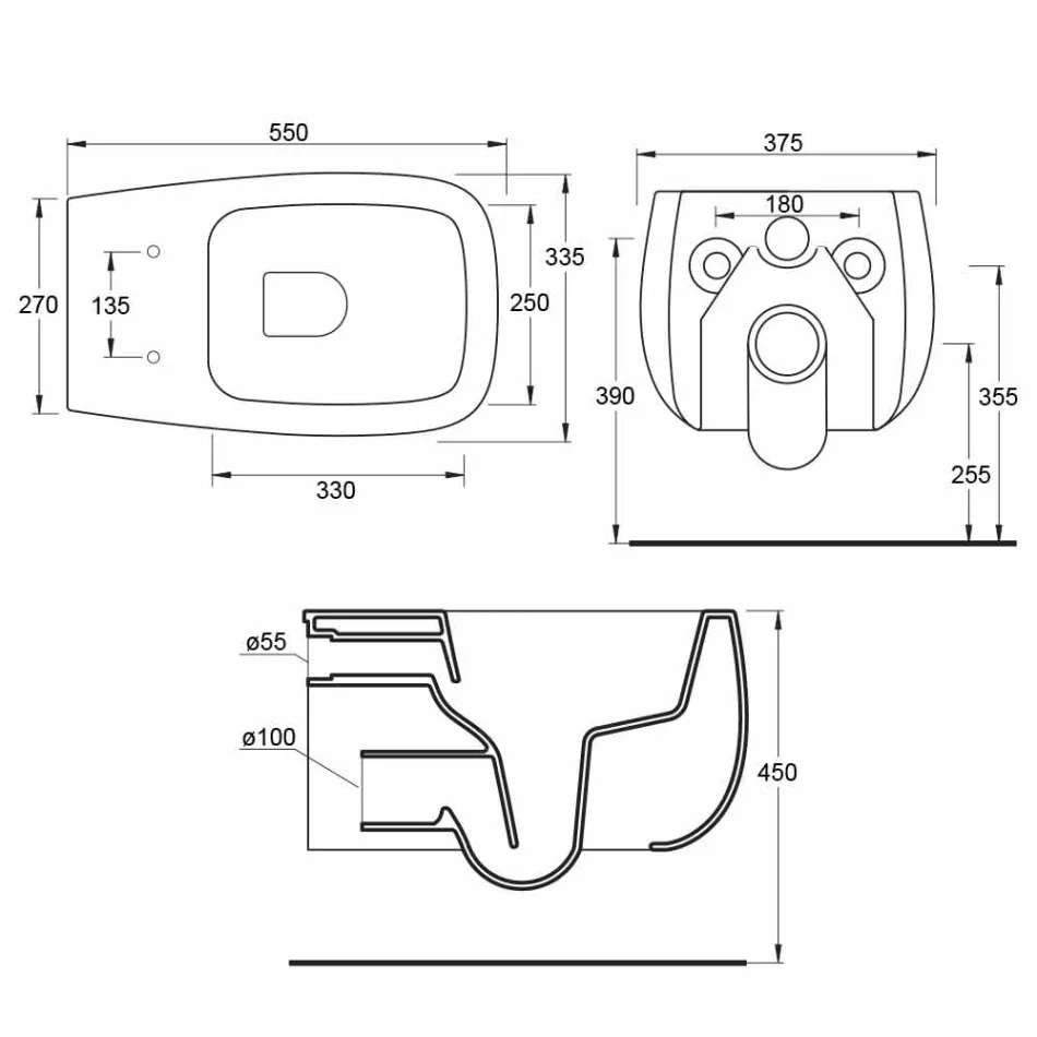 Moderne design hvid keramisk suspenderet vase Gaiola, lavet i Italien Viadurini