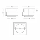 Vase på hjul sort, hvid Slide Cubic Yo uregelmæssig moderne lavet i Italien Viadurini