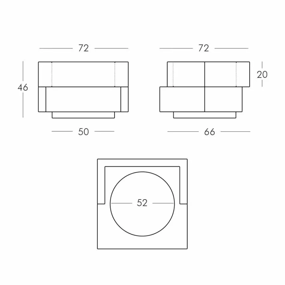 Vase på hjul sort, hvid Slide Cubic Yo uregelmæssig moderne lavet i Italien Viadurini
