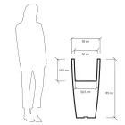 Rund fluorfarvet havevase med lys lavet i Italien - Avanas Viadurini