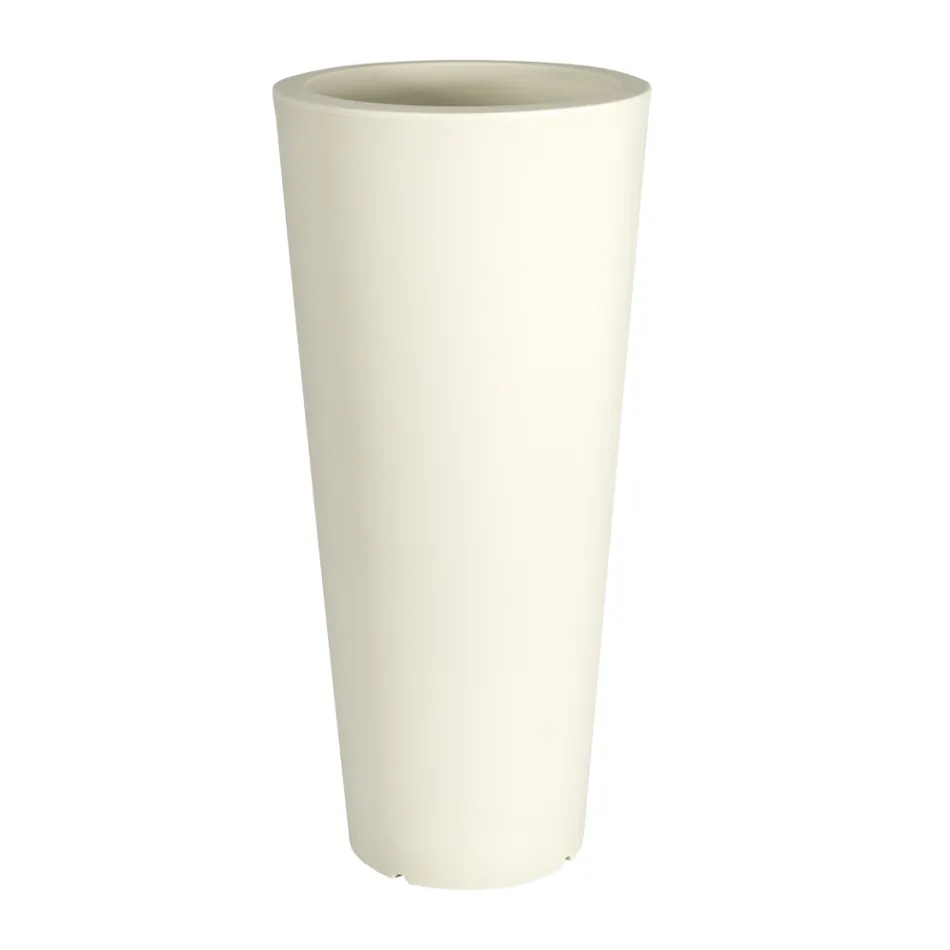 Rund fluorfarvet havevase med lys lavet i Italien - Avanas Viadurini