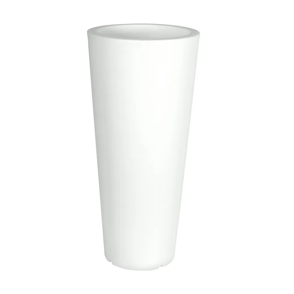 Rund fluorfarvet havevase med lys lavet i Italien - Avanas Viadurini