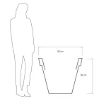 Rund farvet havevase eller med belysning Made in Italy - Avanas Viadurini