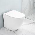 Aralia Hvid Keramik Gulvmonteret Cyklonisk Toilet med Soft-Close Sæde