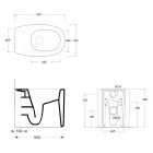 Gulvstående toiletskål i keramik i forskellige farver, lavet i Italien - Pige Viadurini