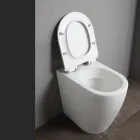 Oleander Keramik Toilet med Udtræksskyl og Soft-Close Sæde Viadurini