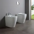 Oleander Keramik Toilet med Udtræksafløb og Soft-Close Sæde Viadurini