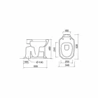 Hvid keramisk gulvvase med sort sæde fremstillet i Italien - Nausica Viadurini