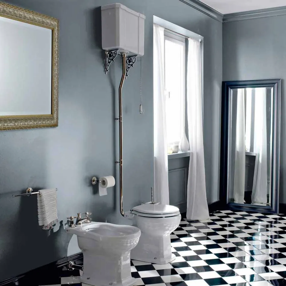 Keramisk gulvvase med kassette fremstillet i Italien - Marwa Viadurini