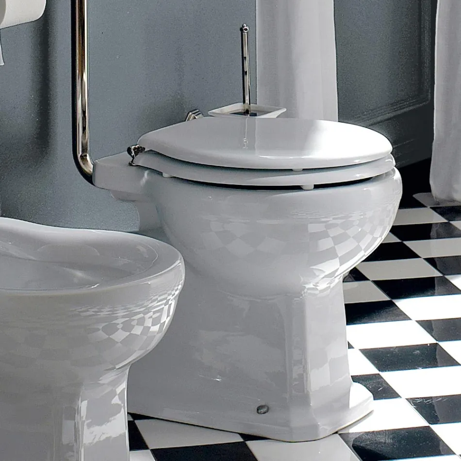 Keramisk gulvvase med kassette fremstillet i Italien - Marwa Viadurini