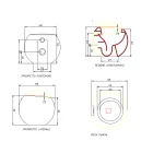 Design sfærisk toiletvase i keramik Fremstillet i Italien, Fanna Viadurini