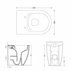 Vase toilet i hvid keramik moderne design Shine Square H50 Uindfattet Viadurini