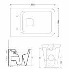 Vase toilet i hvid keramik moderne design Sol Kvadrat, fremstillet i Italien Viadurini