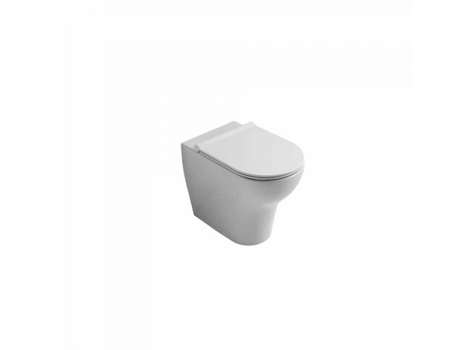 Vase hvid keramik toilet stjerne 54x35cm Made in Italy, moderne design Viadurini
