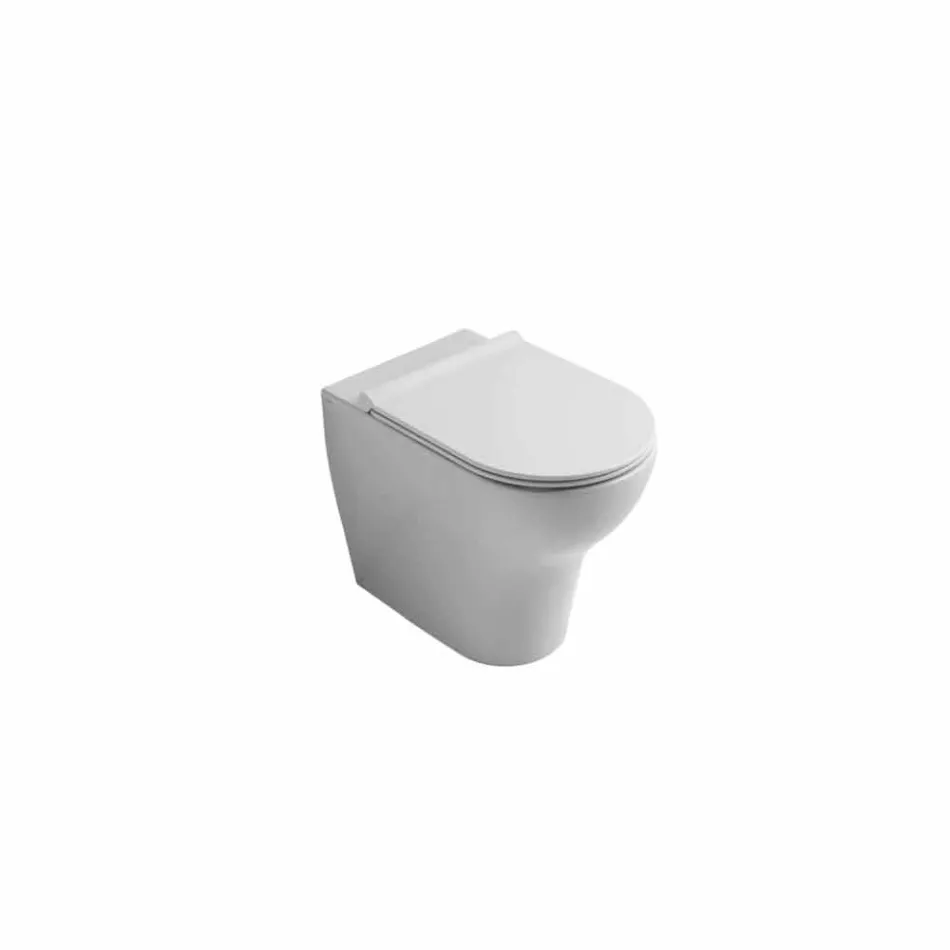 Vase hvid keramik toilet stjerne 54x35cm Made in Italy, moderne design Viadurini