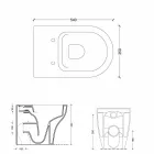 Vase hvid keramik toilet stjerne 54x35cm Made in Italy, moderne design Viadurini