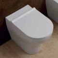 Vase hvid keramik toilet stjerne 54x35cm Made in Italy, moderne design