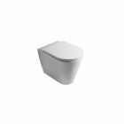Vase toilet i moderne hvid keramik Sun Runde 57x37 cm Made in Italy Viadurini