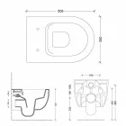 Væg hang toilet i moderne design keramisk stjerne 50x35 Made in Italy Viadurini